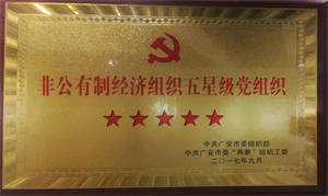 2017.09 Five-Star Party Organizations of Non-Public Economic Organizations